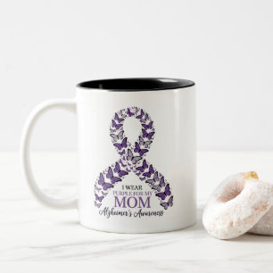 Ich trage Lila für die Alzheimer-Mama Zweifarbige Tasse