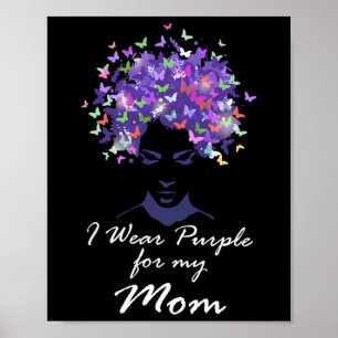 Ich trage Lila für die Unterstützung meiner Mama-F Poster