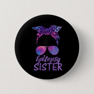 Ich trage Lila für Epilepsie Awareness Epilepsy Si Button