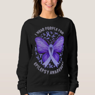 Ich trage Lila für Epilepsie Awareness Lila Butter Sweatshirt