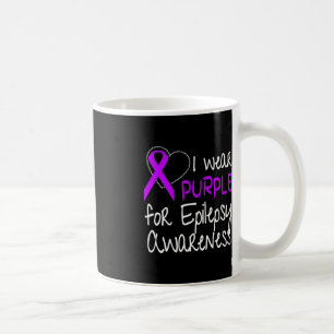 Ich trage Lila für Epilepsie Awareness Ribbon Kaffeetasse