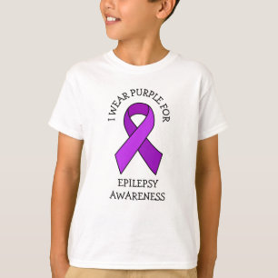 Ich trage Lila für Epilepsie Awareness T-Shirt