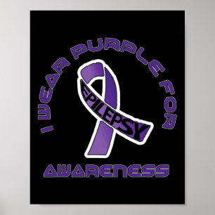 Ich trage lila für Epilepsie-Bewusstsein November Poster