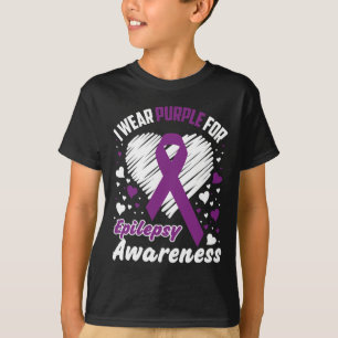 Ich trage Lila für Epilepsie-Bewusstsein T-Shirt