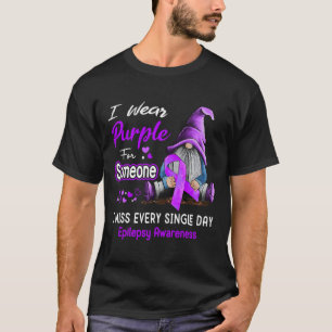 Ich trage Lila für Epilepsie-Bewusstsein T-Shirt