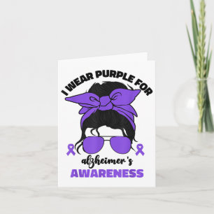 Ich trage Lila für Heimers Awareness Month Heimer Karte