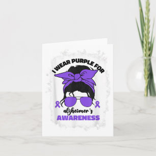 Ich trage Lila für Heimers Awareness Month Heimer  Karte