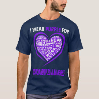 Ich trage Lila für Hemiplegie im Kindesalter T-Shirt