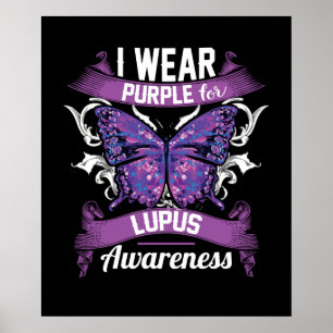 Ich trage Lila für Lupus Awareness Poster