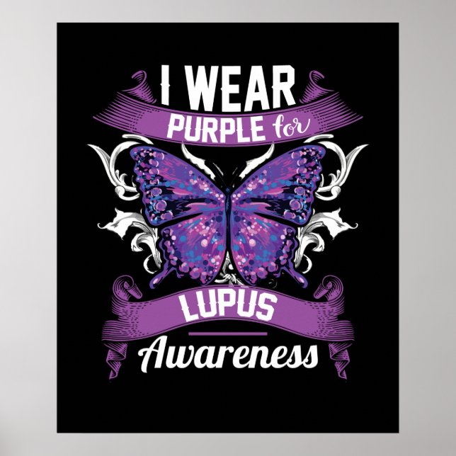 Ich trage Lila für Lupus Awareness Poster (Vorne)