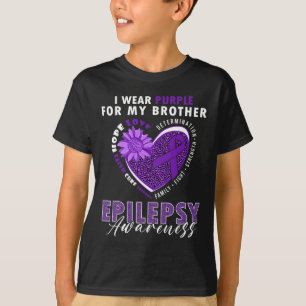 Ich trage Lila für mein Brother Epilepsie Awarenes T-Shirt