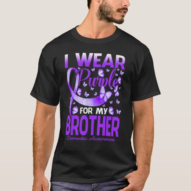 Ich trage Lila für mein Bruder Demenz Bewusstsein, T-Shirt (Vorderseite)