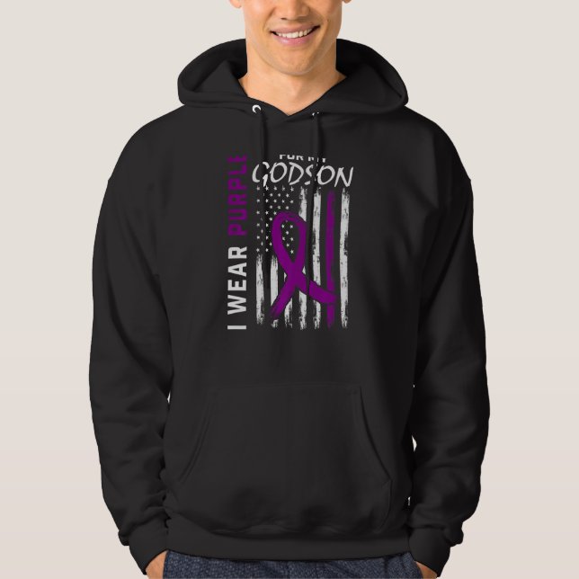 Ich trage Lila für mein Godson Epilepsy Awareness  Hoodie (Vorderseite)