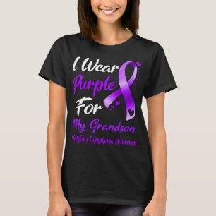 Ich trage Lila für mein GRANDSON-Hodgkin-Lymphom T-Shirt