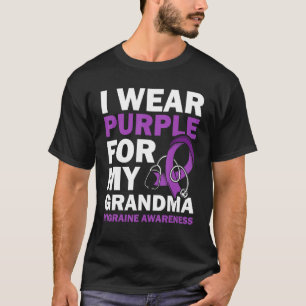 Ich trage Lila für mein großartiges Migrane-Bewuss T-Shirt