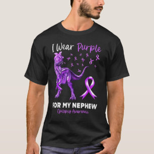Ich trage Lila für mein Nephew Epilepsie Awareness T-Shirt
