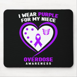 Ich trage Lila für mein Niece-Überdosierungsbewuss Mousepad