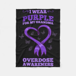 Ich trage Lila für mein Oma-Überdosierungsbewussts Fleecedecke