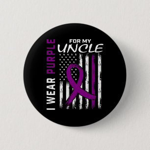 Ich trage Lila für mein Onkel Epilepsie Awareness  Button