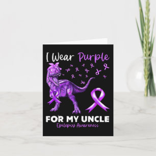 Ich trage Lila für mein Onkel Epilepsie Awareness Karte