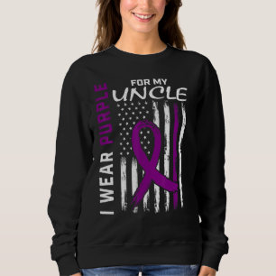 Ich trage Lila für mein Onkel Epilepsie Awareness Sweatshirt