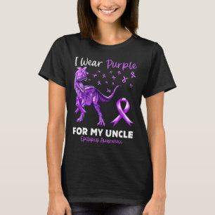 Ich trage Lila für mein Onkel Epilepsie Awareness  T-Shirt