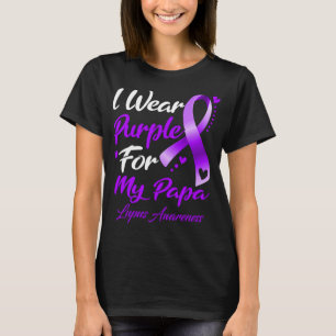 Ich trage Lila für mein Papa-Lupus-Bewusstsein T-Shirt