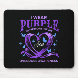 Ich trage Lila für mein Son-Überdosierungsbewussts Mousepad