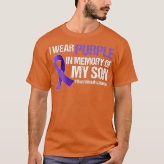 Ich trage Lila für mein Son-Überdosierungsbewussts T-Shirt