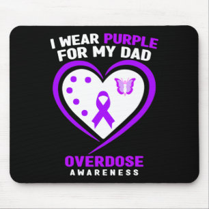Ich trage Lila für mein Vater Überdosierungsbewuss Mousepad