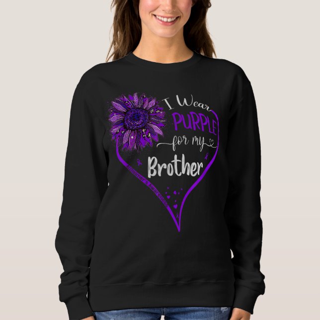 Ich trage Lila für meine Alzheimer-Bruderschaft Sweatshirt (Vorderseite)