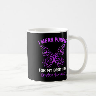 Ich trage Lila für meine Bruderüberdosis-Bewusstse Kaffeetasse