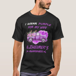 Ich trage Lila für meine Ehefrau Alzheimer's Aware T-Shirt
