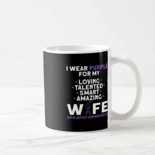 Ich trage Lila für meine Ehefrau Epilepsie Bewusst Kaffeetasse