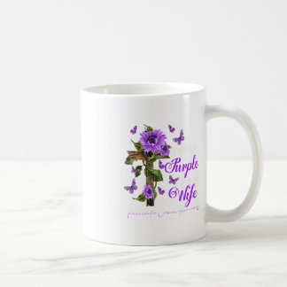 Ich trage Lila für meine Ehefrau Pankreaskrebs Awa Kaffeetasse