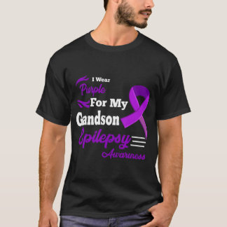 Ich trage Lila für meine Enkel Epilepsie Awareness T-Shirt