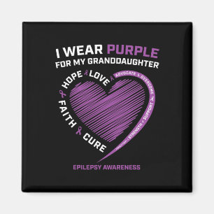Ich trage Lila für meine Enkelin Epilepsy Awaren Magnet