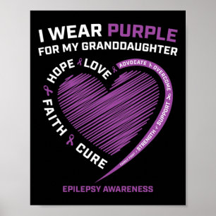 Ich trage Lila für meine Enkelin Epilepsy Awaren Poster