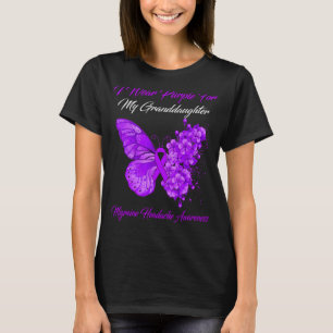 Ich trage Lila für meine Enkelin Migräne Headac T-Shirt
