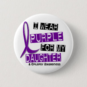 Ich trage Lila für meine Epilepsie der Tochter-37 Button