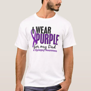 Ich trage Lila für meine Epilepsie des Vater-10 T-Shirt