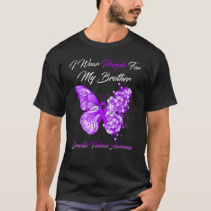 Ich trage Lila für meine Gewalt in meinem Bruder A T-Shirt