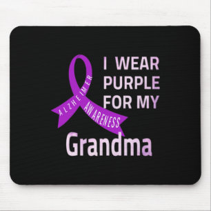 Ich trage Lila für meine Grandma-Heimerheimer-Kran Mousepad