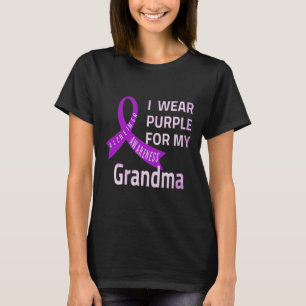 Ich trage Lila für meine Grandma-Heimerheimer-Kran T-Shirt
