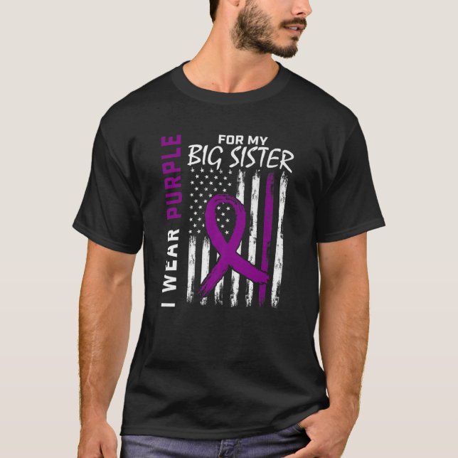 Ich trage Lila für meine große Schwester Epilepsie T-Shirt (Vorderseite)