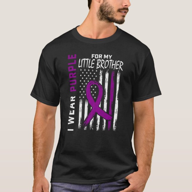 Ich trage Lila für meine kleine Bruder Epilepsie A T-Shirt (Vorderseite)