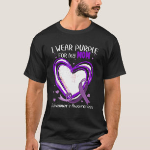 Ich trage Lila für meine Mama Alzheimer Awareness T-Shirt