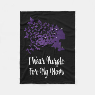 Ich trage Lila für meine Mama Alzheimerheimer Fleecedecke