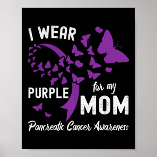 Ich trage Lila für meine Mama Bauchspeicheldrüsenk Poster