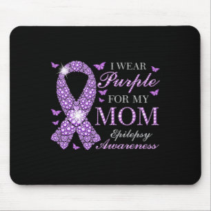 Ich trage Lila für meine Mama Epilepsie Awareness Mousepad